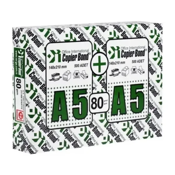 Copier Bond A5 80 gr 1000 Yaprak Fotokopi Kağıdı