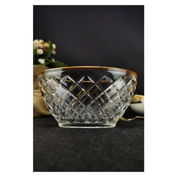 Digithome Cam Gondol Şekerlik ve Sunumluk Gold Yaldızlı Oval 14,5 Cm - SK.GND.001 C320.035