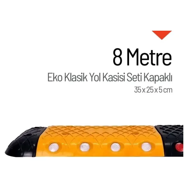 Eko Klasik Hız Kesici Set Kapaklı Plastik, Yol Kasisi 8 metre