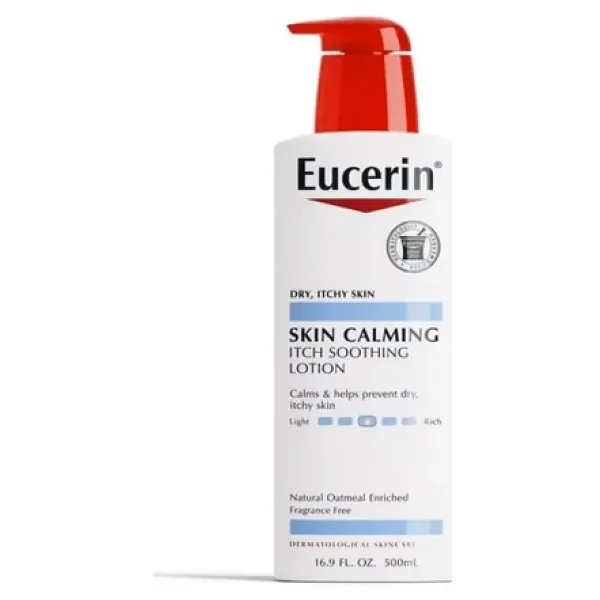 Eucerin Skin Calming Body Lotion for Dry and Itchy Skin (Kuru ve Kaşıntılı Ciltler İçin) Cilt Yatıştırıcı Vücut Losyonu 16.9 OZ 500ml