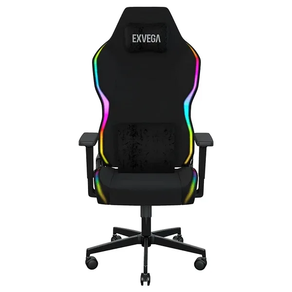 Exvega Lunar Active Hoparlörlü Masajlı RGB Siyah Kumaş Oyuncu Koltuğu
