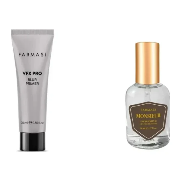 Farmasi Vfx Pro Blur Primer 25 ml Makyaj Bazı Yeni Paket Monsıeur Erkek Parfüm 50 ml