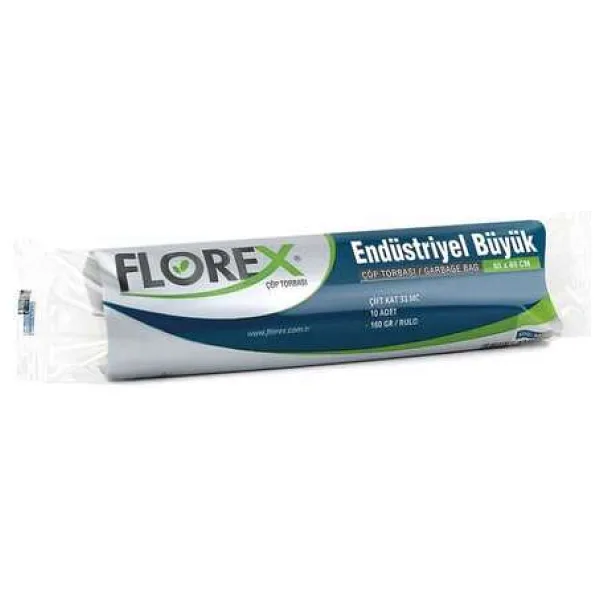 Florex Endüstriyel Büyük Boy Çöp Poşeti 10'lu