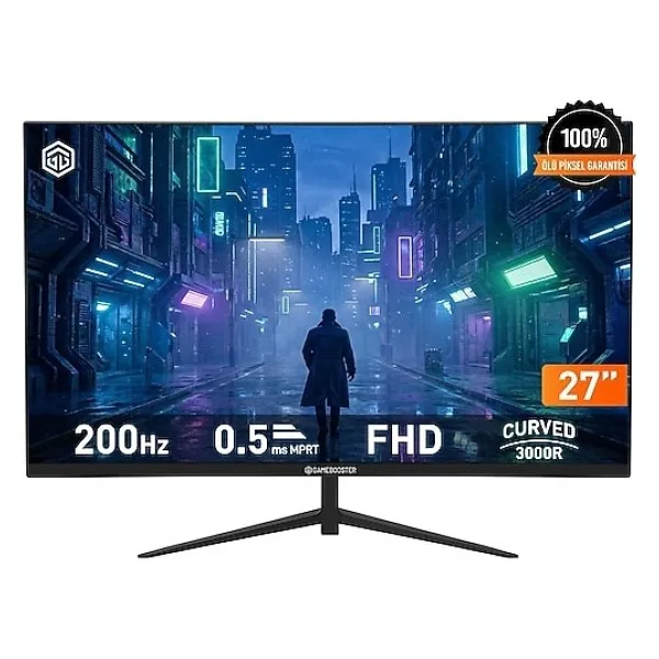 GameBooster Lyris FF20 GB-27M1F200CFMR 27" 0.5 ms Full HD Curved 200 Hz Oyuncu Monitörü
