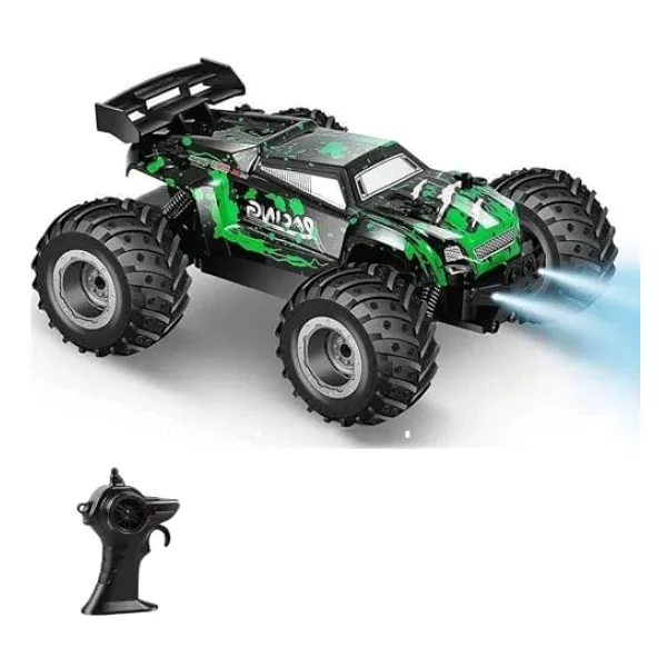 Giffy/Oyuncak 2.4 Ghz Uzaktan Kumandalı Şarjlı LED Işıklı Drift Atan 15 Km Hız Yapan Off Road Araba 45 Dk Sürüş Süresi 1200 Mah Batarya (Yeşil)