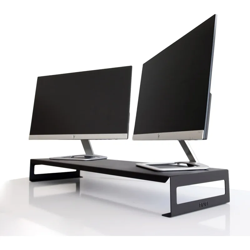 HANSDO DUAL MONİTÖR STANDI - İKİLİ MONİTÖR STANDI - MONİTÖR YÜKSELTİCİ - METAL - SİYAH - SMS4BL