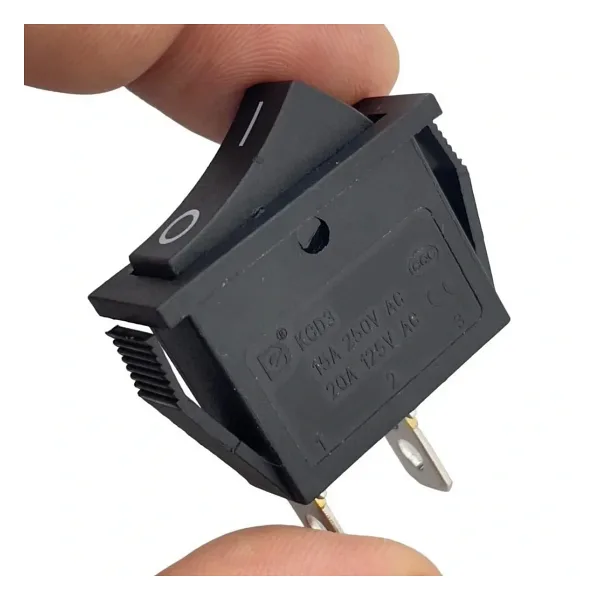 IC-116 Dar Işıksız Yaylı Anahtar Off-Mom 2P Siyah