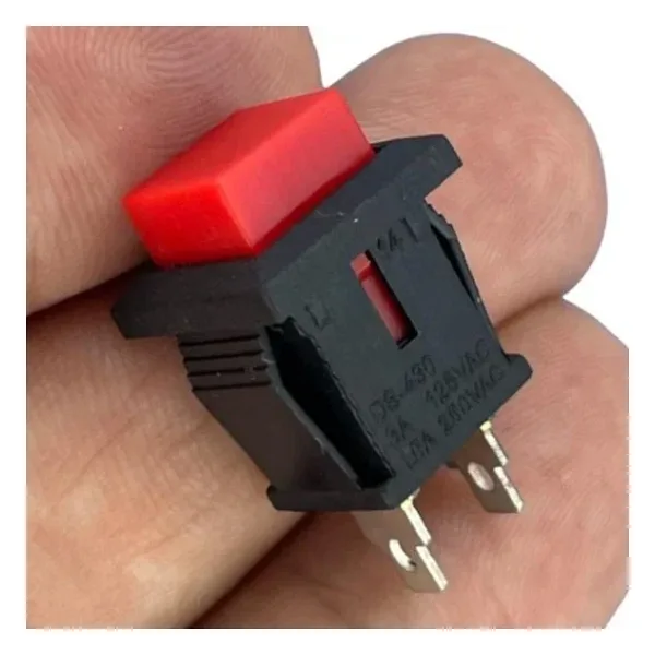 IC-180K-0 Kare Buton Kırmızı Yaylı Ters DS-430