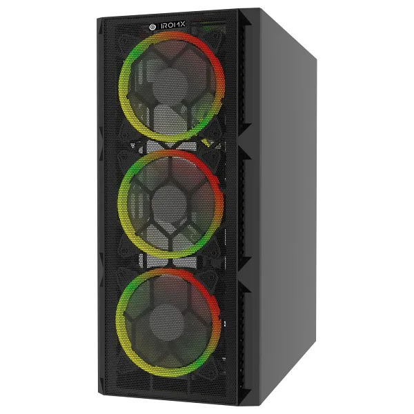 IROMX SPACE BTX-65G 650W 80+ 4x RAINBOW FIXED LED FAN ATX 2xUSB3.0 SİYAH KASA