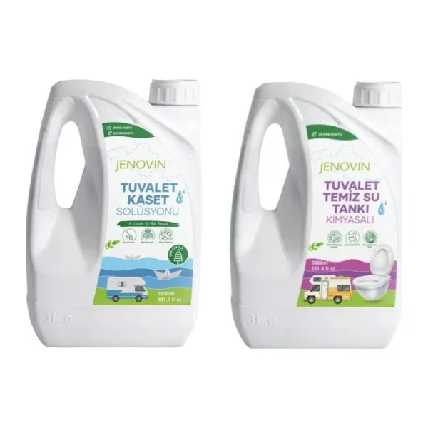Jenovin Sifon Temizliği Karavan & Tekne Tuvalet Kimyasalı 3L Katı Atık Parçalama Çam Kokusu