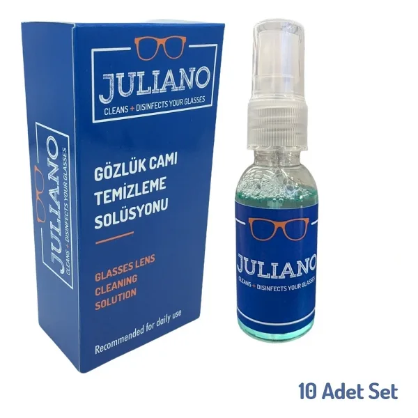 Juliano 10 Adet Gözlük Temizleme Antistatik Solusyon Sprey Set