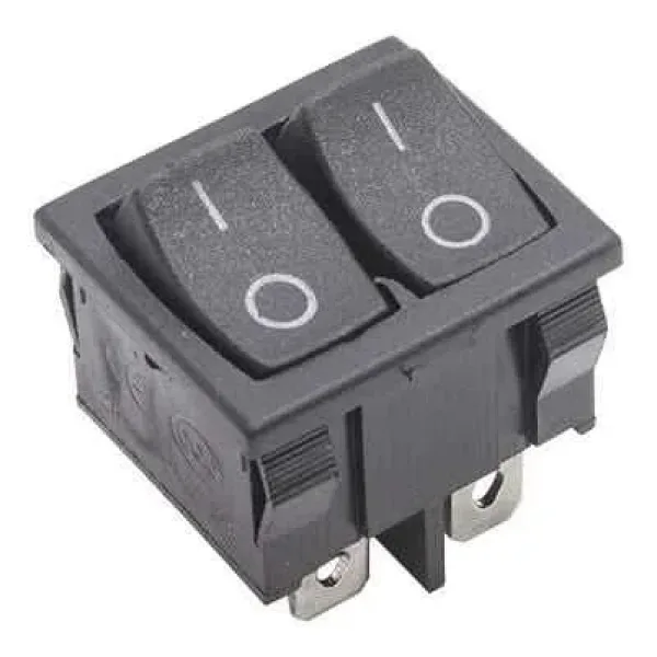KCD2-502 İkili ON-OFF Switch 6 Pin - Siyah