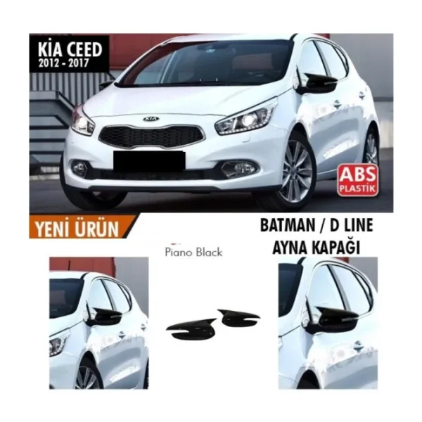 Kia Ceed (2012-2017) Batman Yarasa Ayna Kapagi (Parlak Siyah)