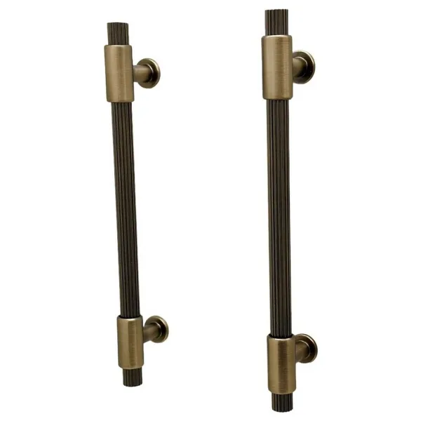 KOLDOOR Erva Handles 158 Mat Antik Sarı Mobilya Tv Ünitesi Dolap Mutfak Çekmece Kulpu 128 Mm 5 Adet