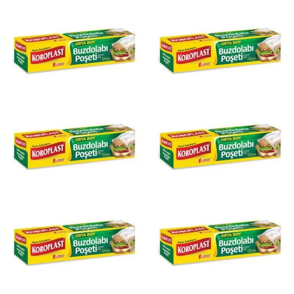 Koroplast Orta Boy Buzdolabı Poşeti 20'li 6 Adet