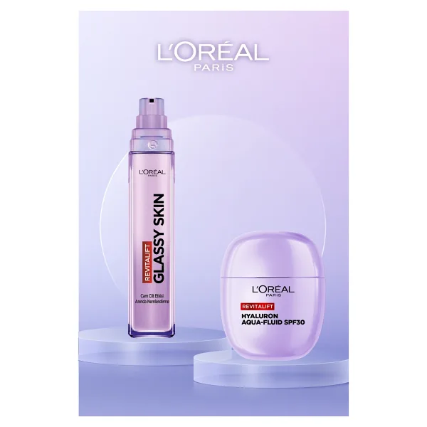 L'Oreal Paris 2'li Glassy Girl Nemlendirici&Koruyucu İkili: Yüz Güneş Kremi&Nemlendirici Cam Cilt Etkili Yüz Kremi
