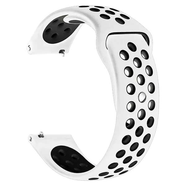 Microsonic Amazfit GTS 2 Mini 40mm Siyah-Beyaz Rainbow Spor Kordon