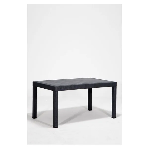 Mobetto Rattan 90X150 Camsız Antrasit Masa - Bahçe&balkon&teras - Renkli