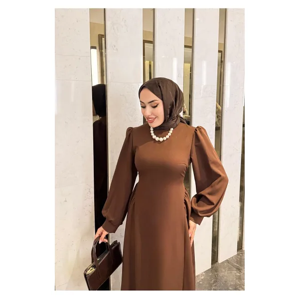 modadeywearst BÜZGÜLÜ PRENSES TESETTÜR ABİYE ELBİSE