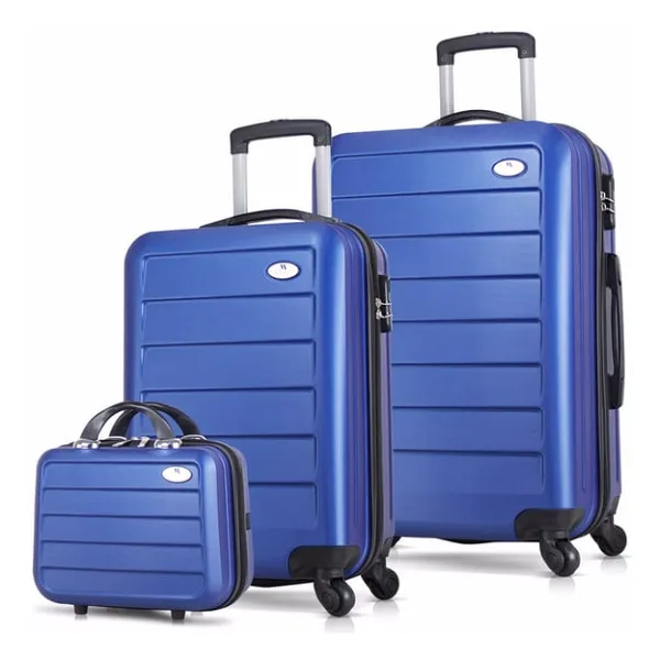 My Valice Ruby ABS Mavi Kabin + Orta + Makyaj Boy 3'lü Valiz Seti