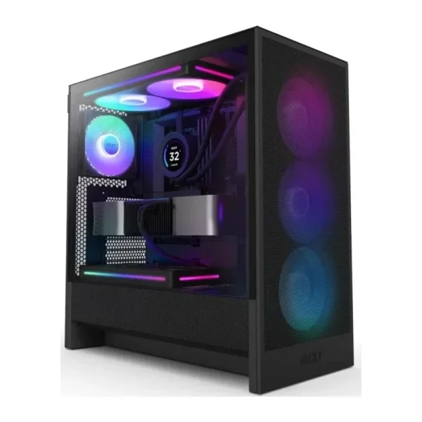NZXT H5 Flow 2024 CC-H52FB-R1 RGB Fanlı Siyah E-ATX Oyuncu Kasası