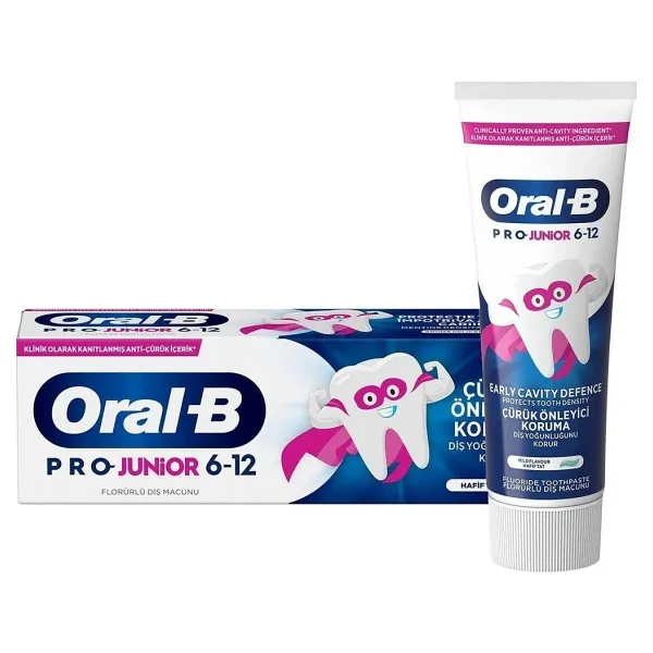 Oral-B Pro Junior Çürük Önleyici Koruma 6-12 Yaş 75 ml Florürlü Çocuk Diş Macunu