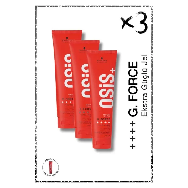 Osis G. Force Güçlü Tutuculuk Şekillendirici Jöle 150ml x 3ADET
