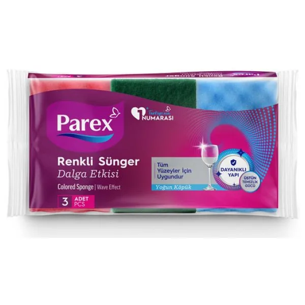 Parex Aquawave Bulaşık Süngeri 3'lü