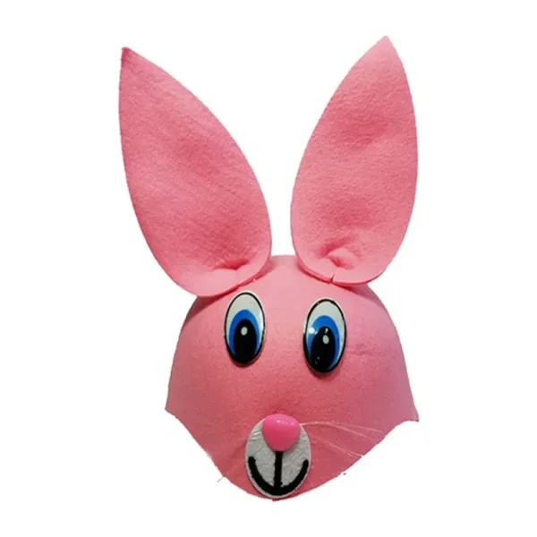 Pembe Renk Kulaklı Tavşan Şapkası Hayvan Şapkası
