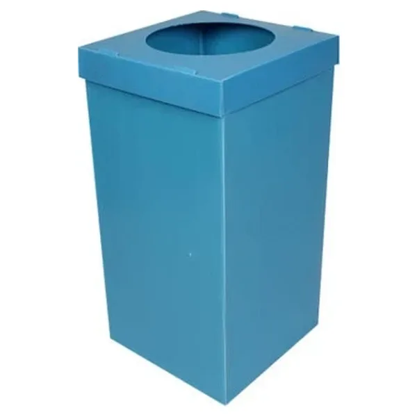 Plastik Atık Kağıt Kutusu - Mavi