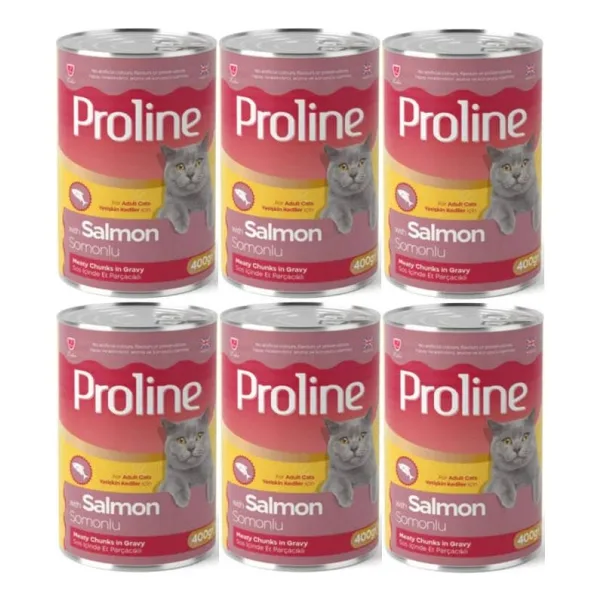 Proline Somonlu 400 gr 6'lı Yetişkin Konserve Kedi Maması