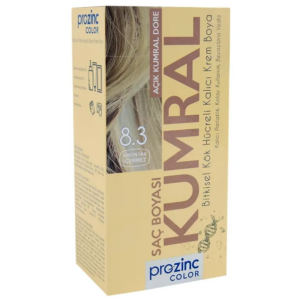 Prozinc Color 8.3 Açık Kumral Dore Bitkisel Saç Boyası