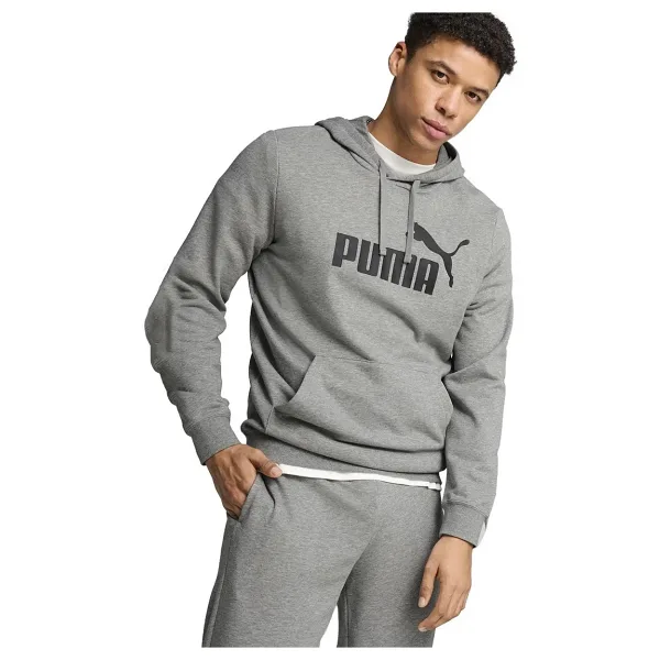 Puma Essentials No.1 Logo 682572-03 Kapüşonlu Gri Erkek Sweatshirt
