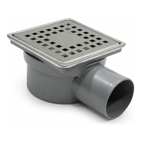 Purvex Home 10X10 Paslanmaz Metal Çerçeveli Paslanmaz Yer Süzgeci - Yandan Çıkışlı