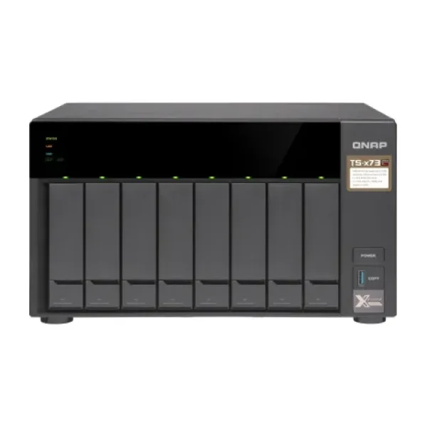 Qnap TS-873A 8 GB 10 Yuvalı 250 TB Destekli NAS Depolama Ünitesi