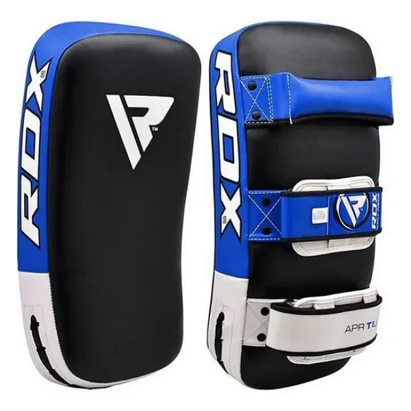 RDX APR-T1 Muay Thai Darbe Lapası Mavi Profesyonel Kick Boks ve Muay Thai Antrenman Yastığı