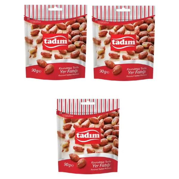 Tadım Kavrulmuş Tuzlu Yer Fıstığı 90 gr x 3 Adet