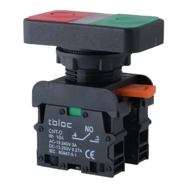 Tbloc DSR-1C1O 1NA+1NK Çift Yaylı Buton