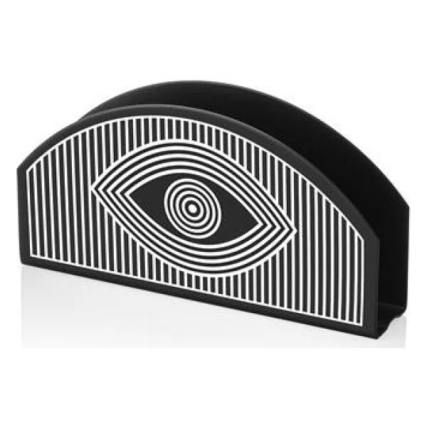 The Mia Peçetelik Siyah 16 x 8 cm Eye - Siyah - Beyaz