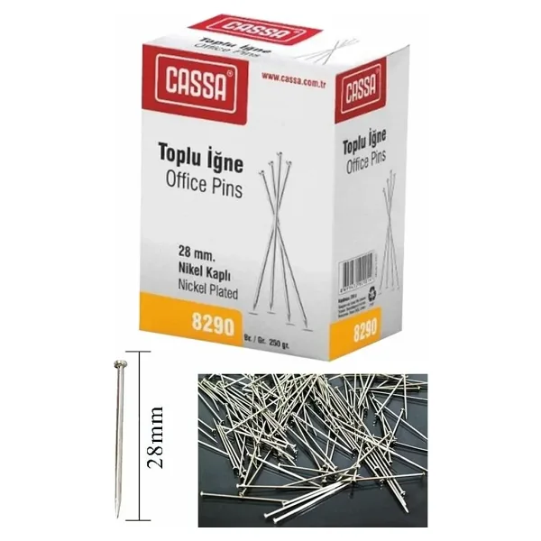 Toplu İğne 250 Gr 1 Paket 28Mm Nikel Kaplı Toplu İğne Düğün Nişan Takı İğnesi Türban Okul Ofis Büro