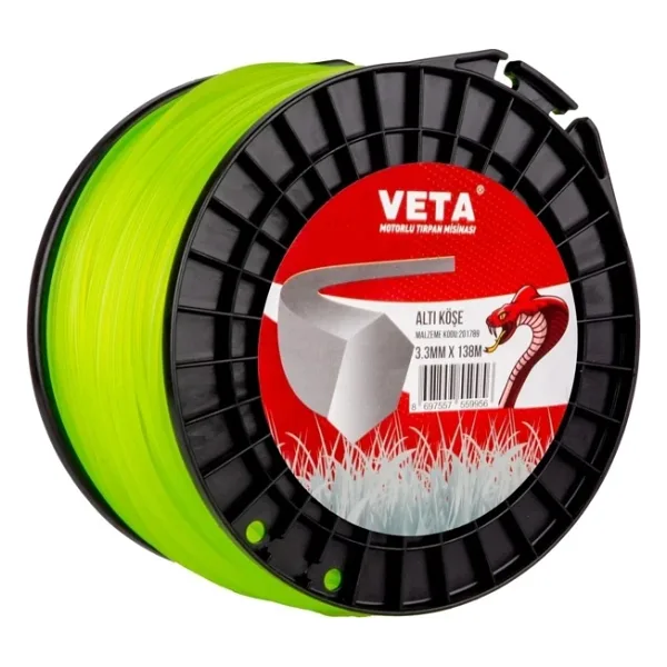 Veta Tırpan Misinası Pro 3.3Mm 138M Sarı 6 Köşe