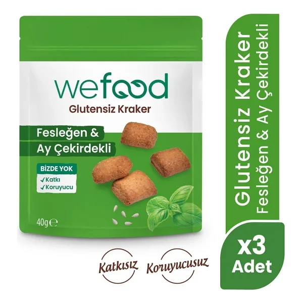 Wefood Fesleğenli Kraker 40 gr 3'lü