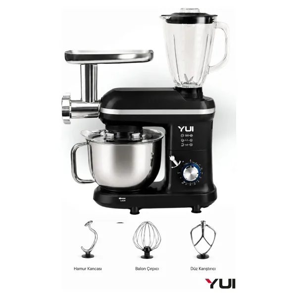 Yui M-120 Multi Fonksiyonel 1300 W 5 lt Siyah Stand Mikser