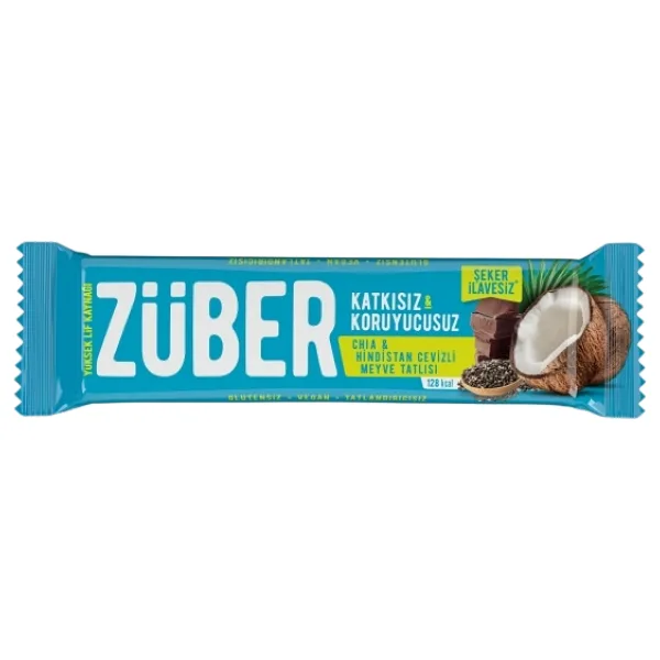 Züber Chia & Hindistan Cevizli Meyveli Bar 40 gr