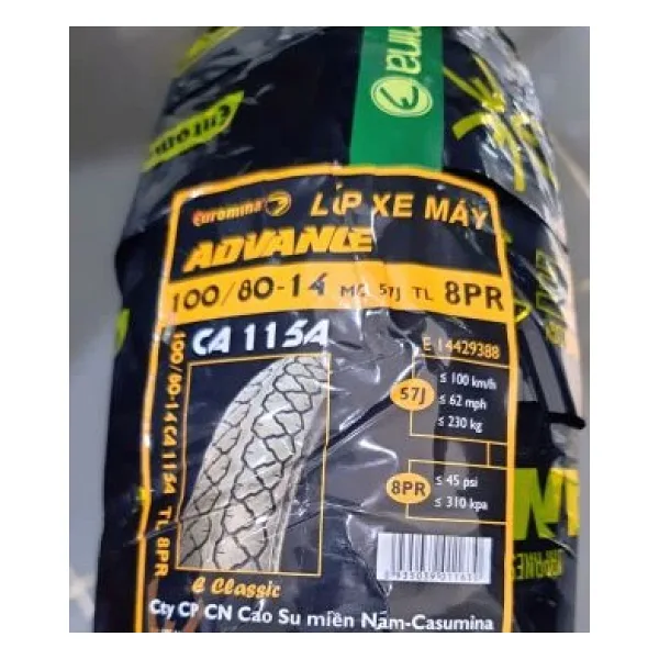100/80-14 57j 8kat Ca115a Advance Dubleks Lastik 1008014