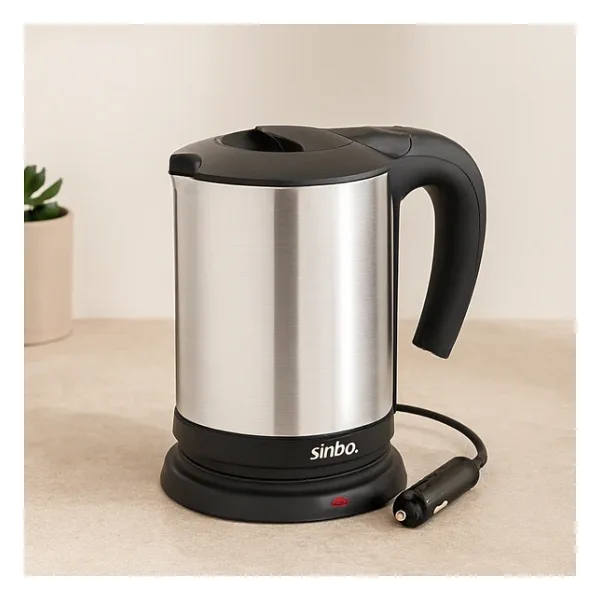 12V Araç Içi Paslanmaz Çelik Su Isıtıcı (0.8l, 120W)