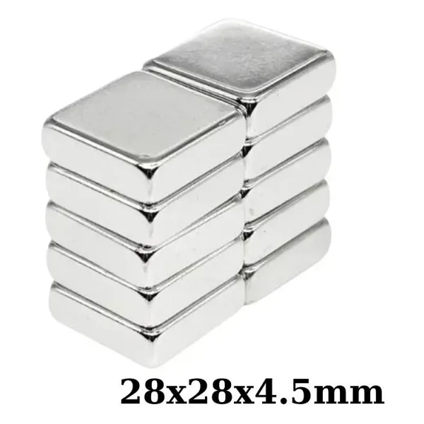 28x28x4.5mm Neodyum Güçlü Mıknatıs - Neodim Magnet