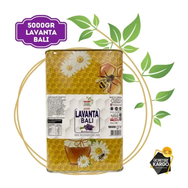 Baştan Yöresel Lavanta Balı 5 kg Teneke