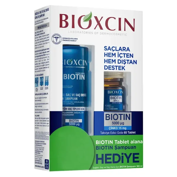 Bioxcin Biotin 5000 mg 60 Tablet + Biotin Şampuan 300 ml