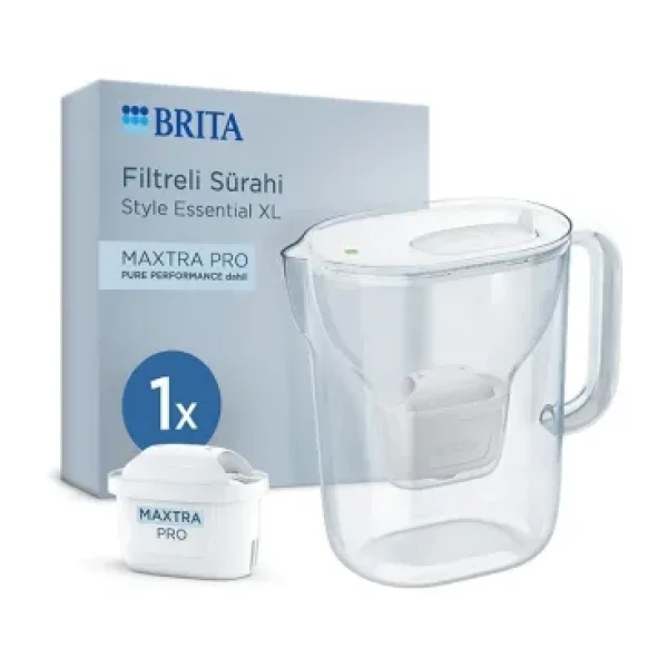 Brita Style Essential XL Beyaz 3.6 lt Pure Performance Filtreli Su Arıtma Sürahisi